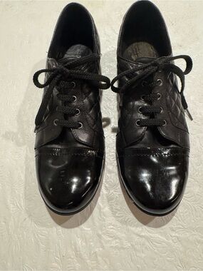 Vaneli Sport Quilted patent leather sneakers